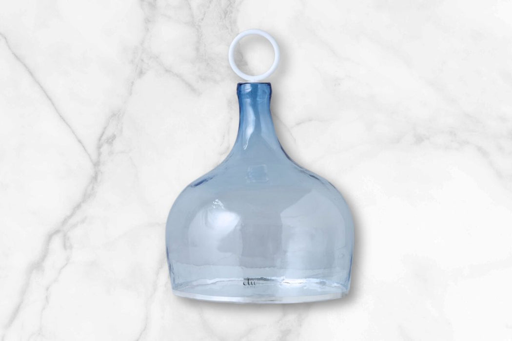 Bianca Blue Glass Cloche, Large