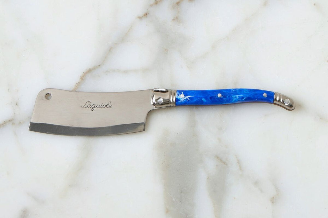 The Original French Laguiole Cheese Cleaver, Blue