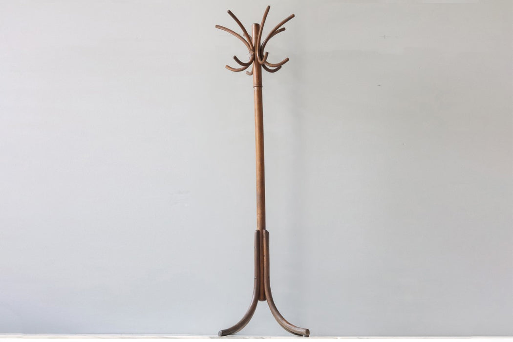 Found Wooden Standing Coat Rack
