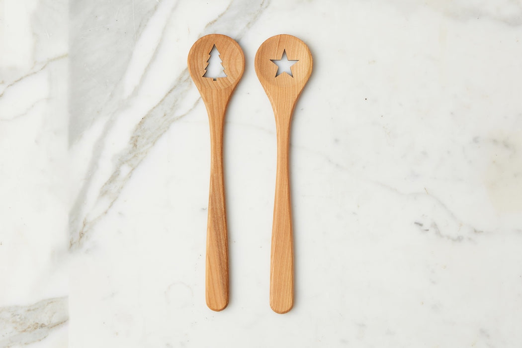 Euro Holiday Spoon Set, Beechwood