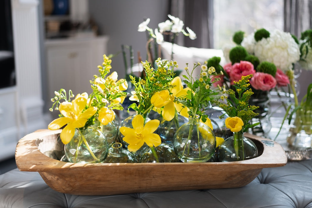 Glass Sphere Bud Vase, Sage Green