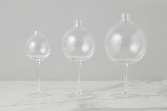 Clear Wine Glass Vase, Small