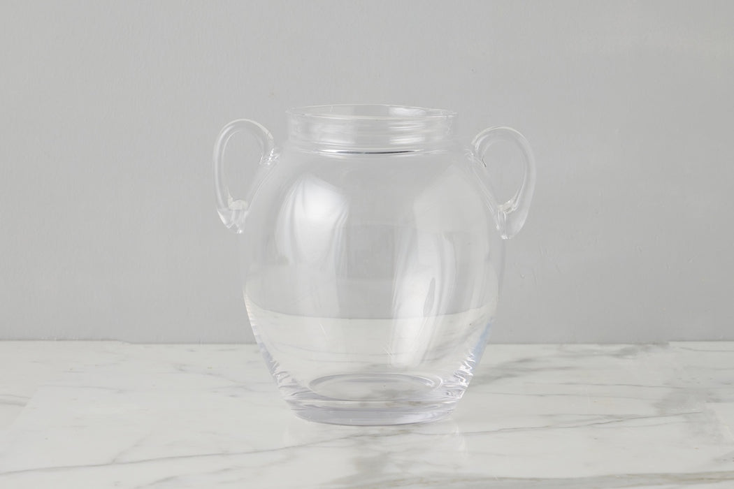Clear Glass Amphora Flower Vase, Small