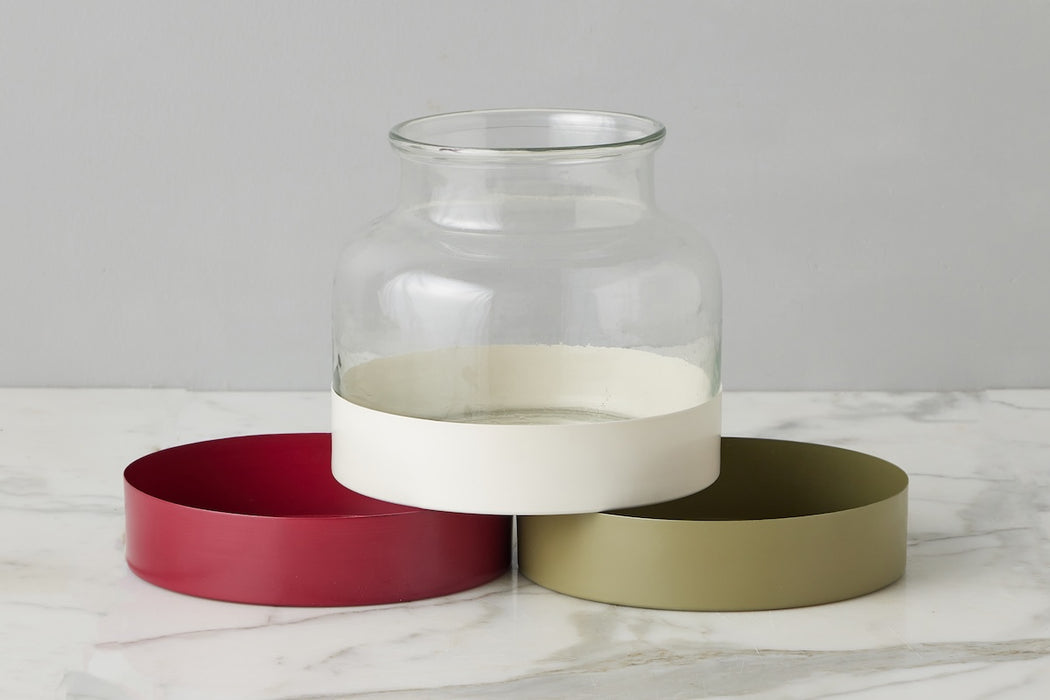 3-in-1 Glass Bloom Vase, Vineyard Color Set