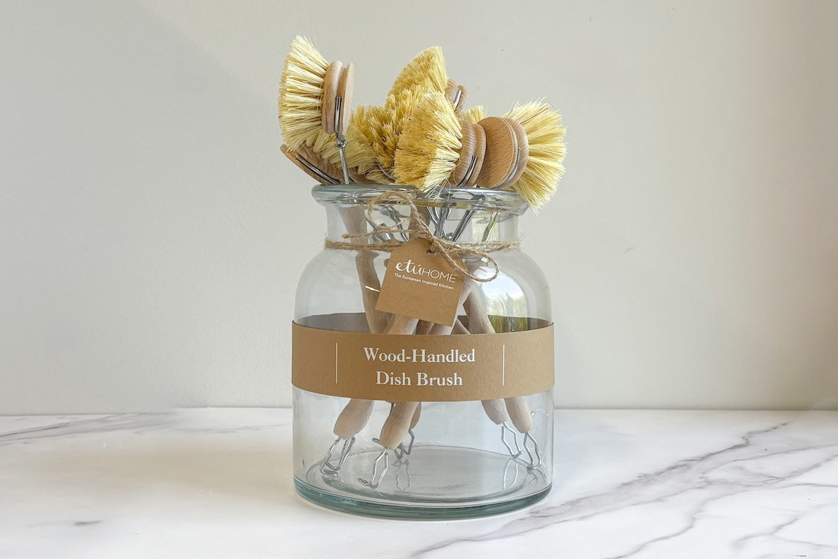 Euro Wood-Handled Dish Brush