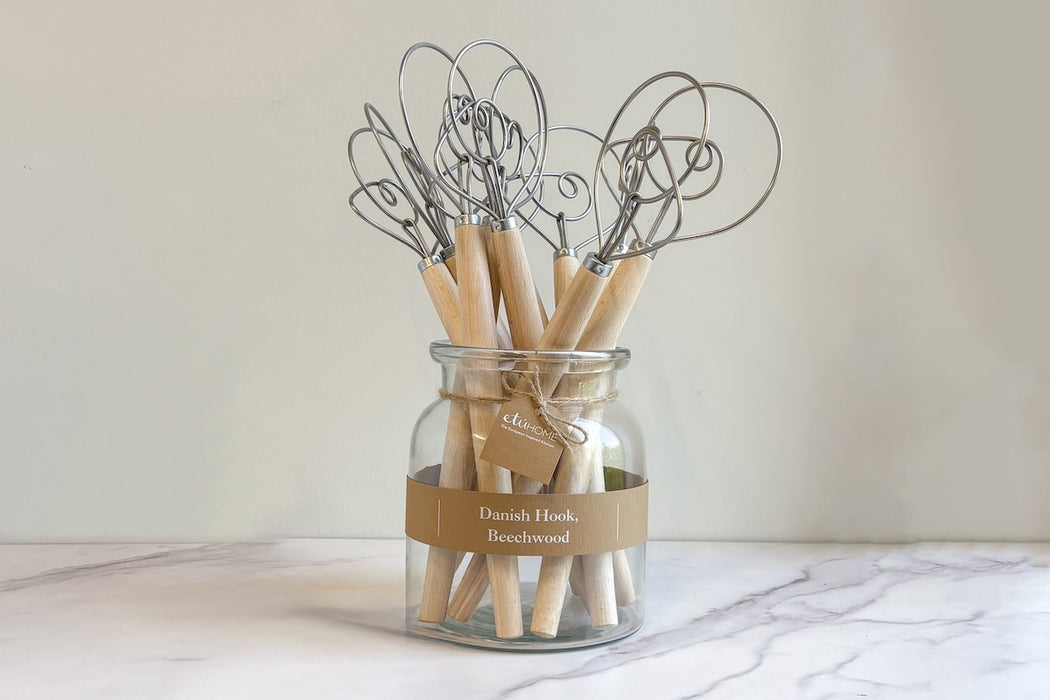 Danish Dough Whisk, Beechwood