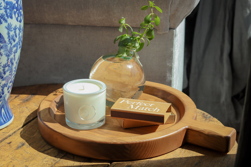 Hand-poured French Candle, Porto Vecchio scent, Fig Leaf and Sea Salt