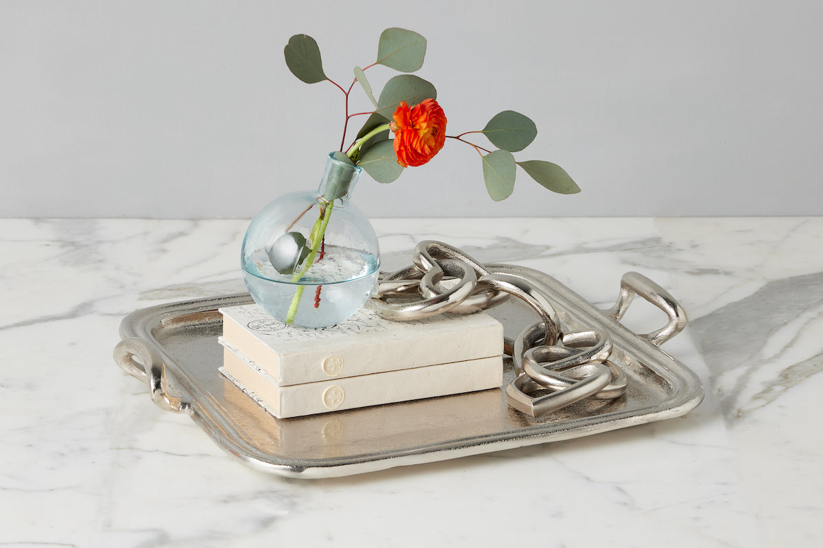 Vintage Metal Hotel Tray, Large