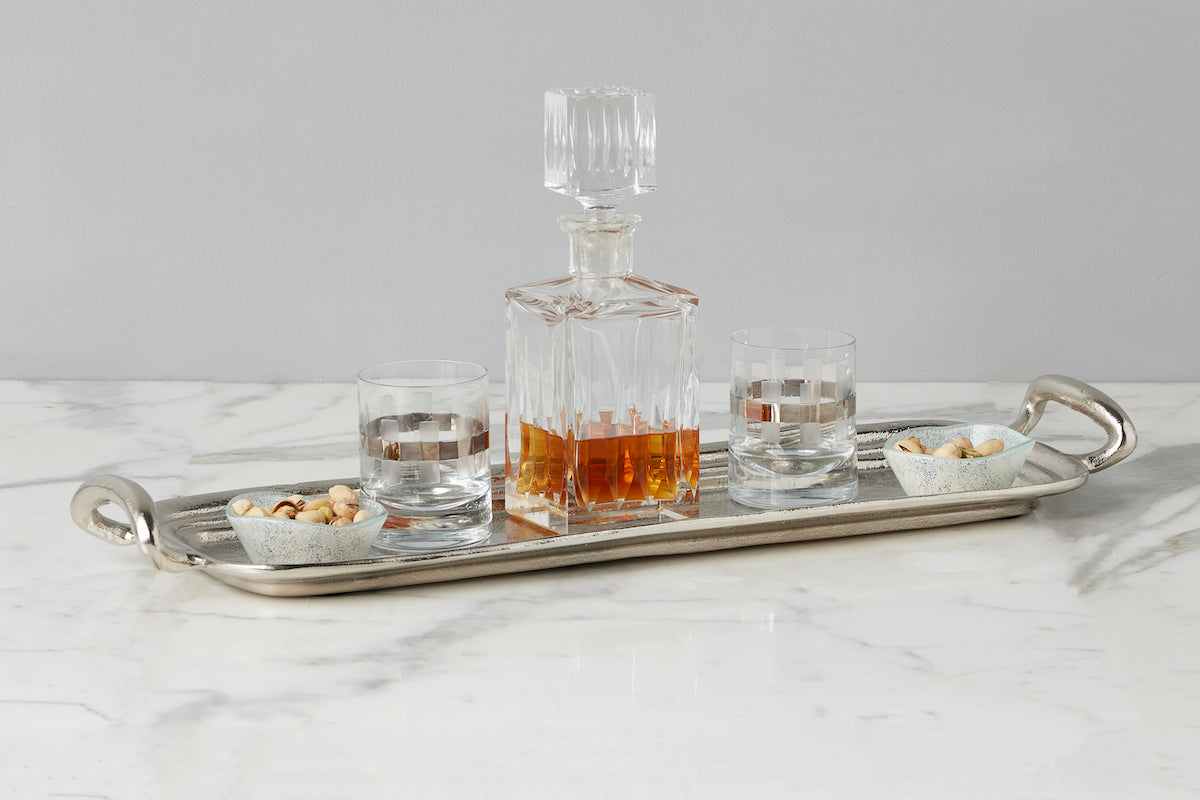 Vintage Metal Hotel Tray, Rectangle