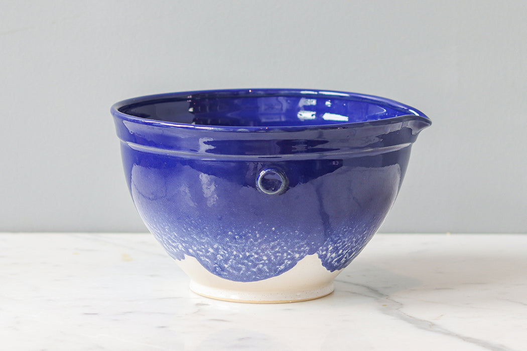 Blue Handthrown Mixing Bowl, Large