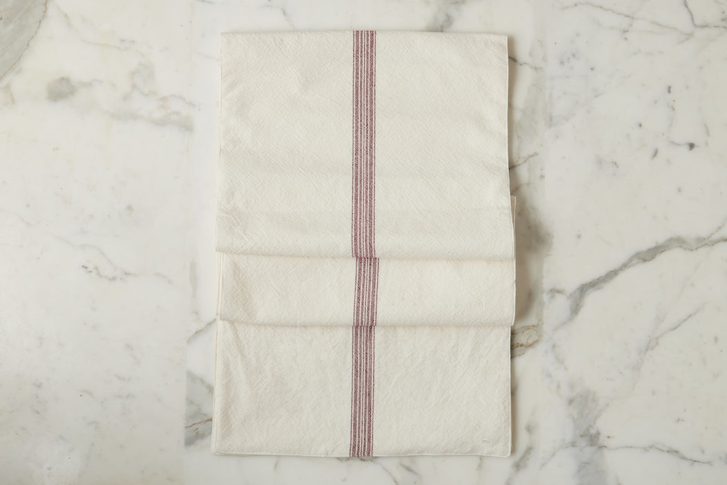 Table Runner, Vintage Merlot Red Stripe Runner