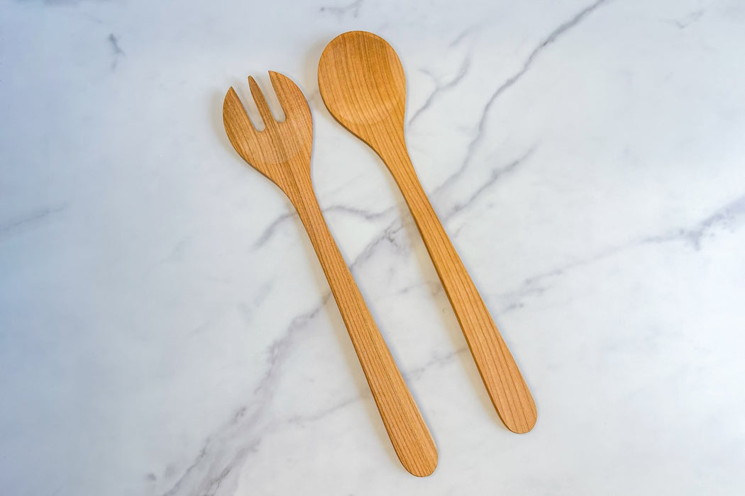 Mediterranean Salad Servers, Cherrywood