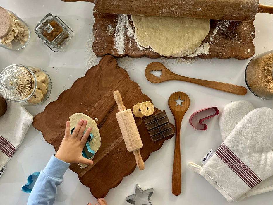 Euro Holiday Spoon Set, Beechwood