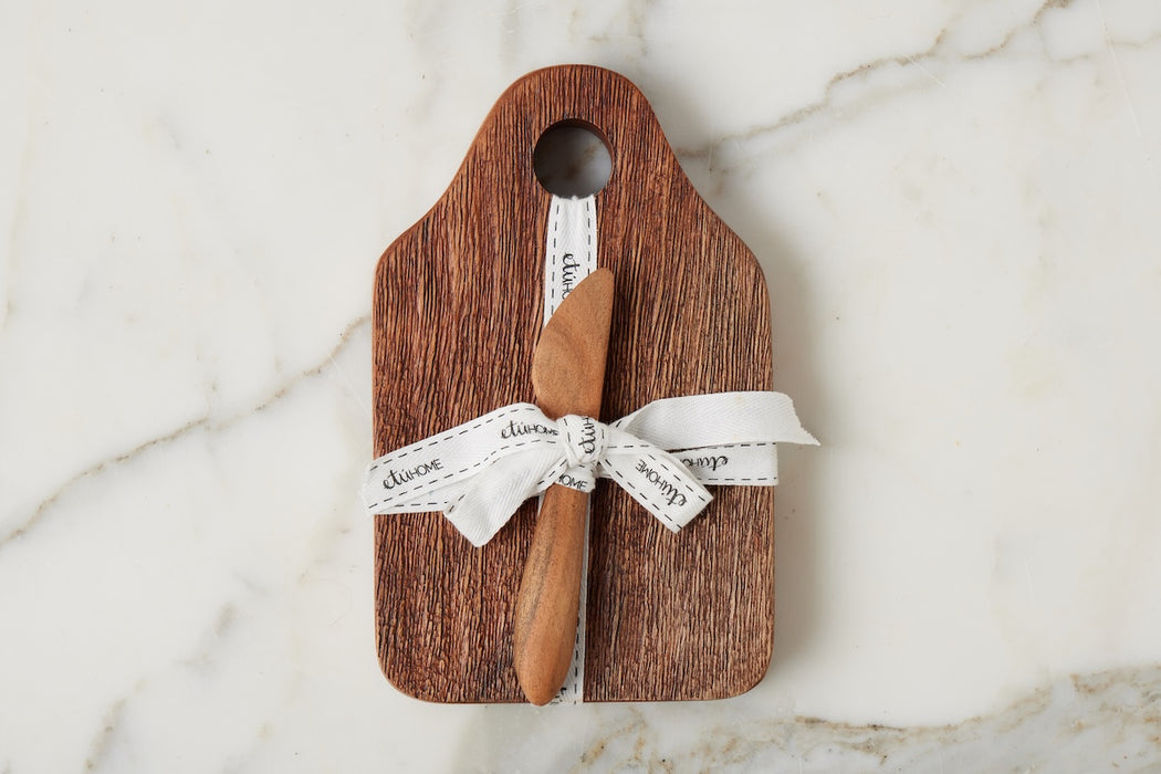 Dutch Cheese Board with Spreader, Small, Natural
