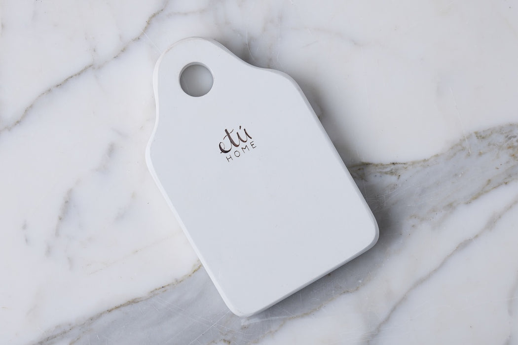 Dutch Cheese Board with Spreader, Small, White