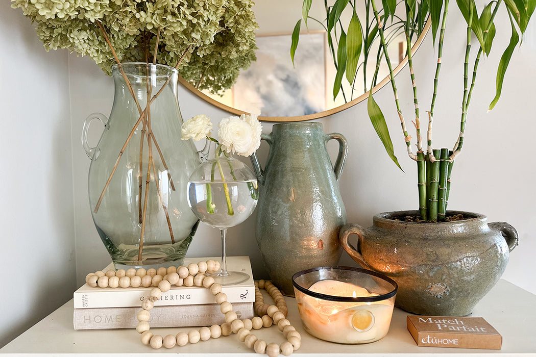 Clear Wine Glass Vase, Large