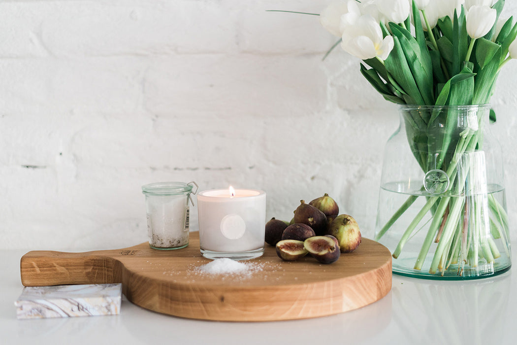 Hand-poured French Candle, Porto Vecchio scent, Fig Leaf and Sea Salt