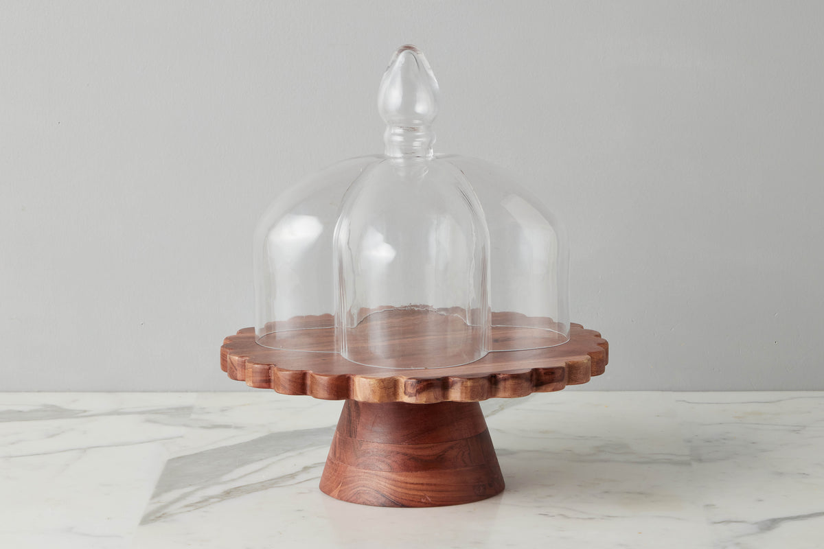 Natural Scalloped Cake Stand