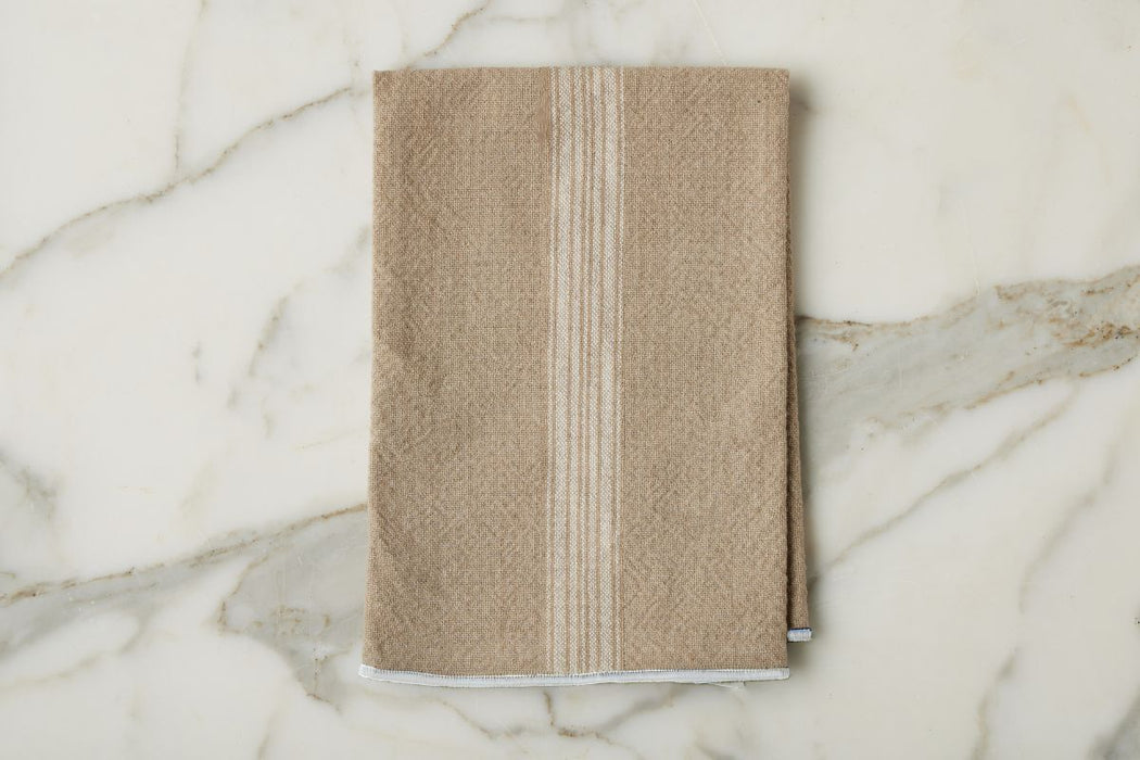 Dinner Napkins, Vintage White Stripe, Set of 4