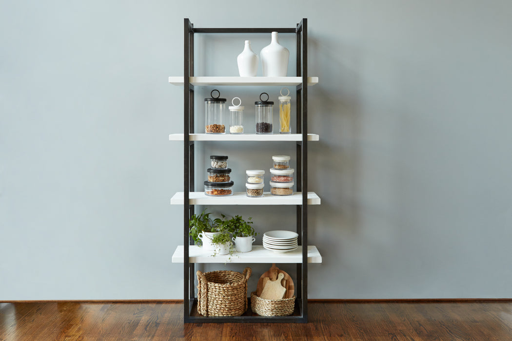 Black with White, Pantry Shelf Unit, Tall