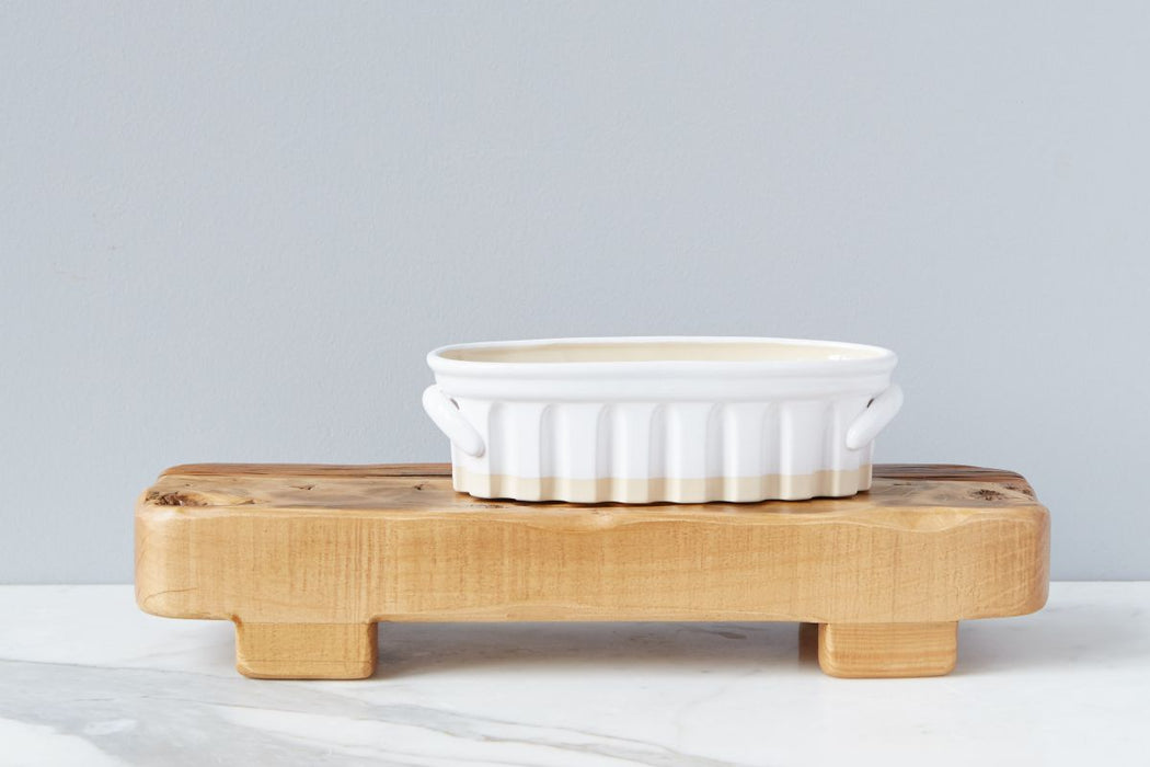 White Oval Baker, Small