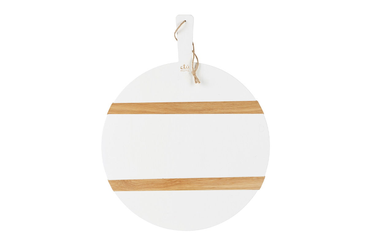 Mod Charcuterie Cheese Board, Medium Round, White