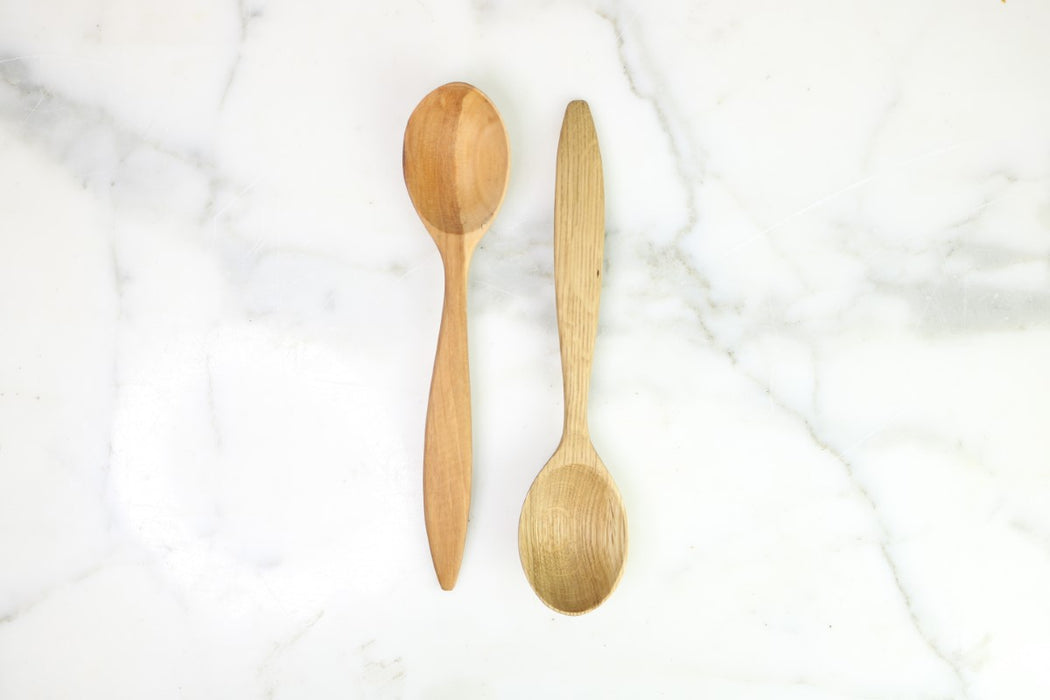 Euro Serving Spoon Set, Fruitwood