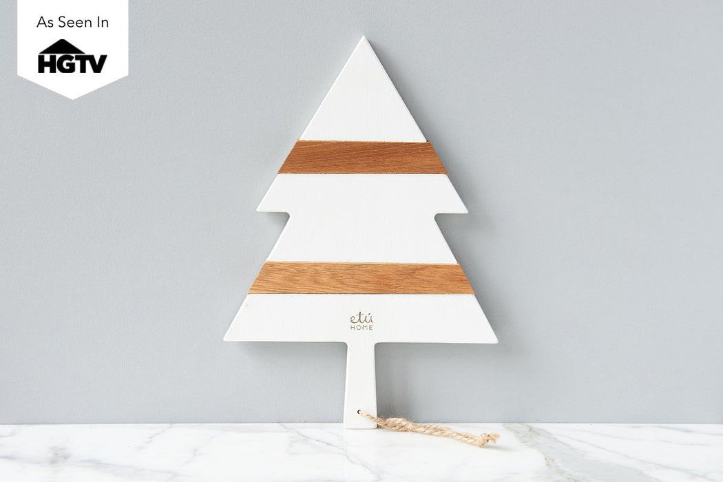 White Mod Tree Charcuterie Board, Small
