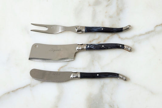 The Original French Laguiole Cheese Spreader, Marbled Grey
