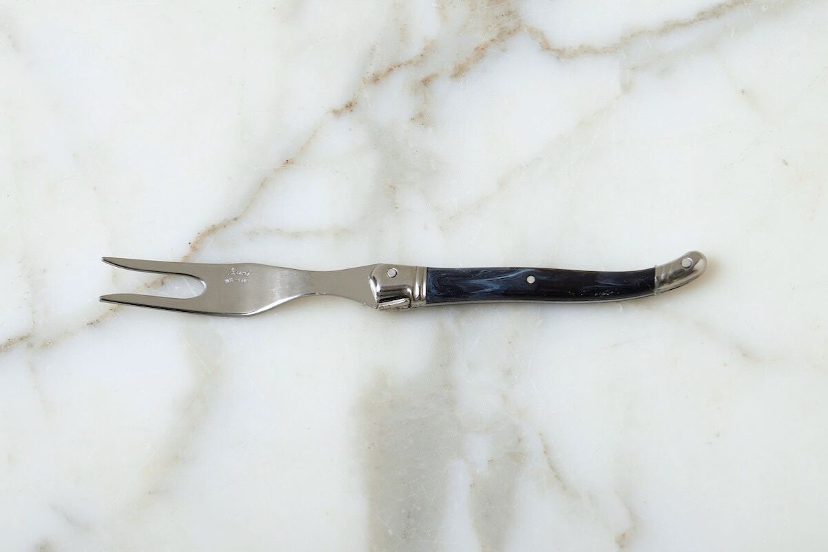 The Original French Laguiole Cheese Fork, Marbled Grey