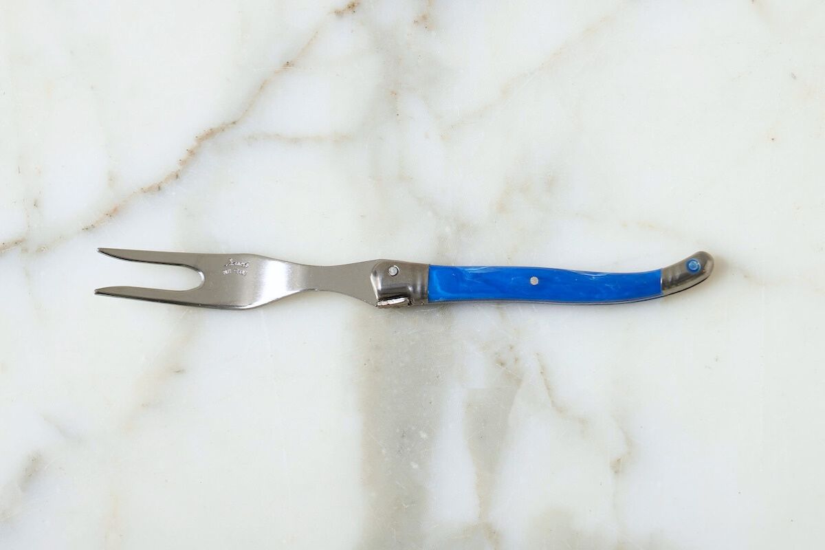 The Original French Laguiole Cheese Fork, Blue