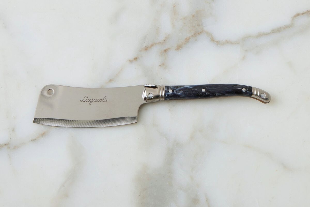 The Original French Laguiole Cheese Cleaver, Marbled Grey