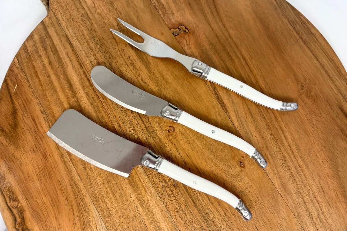 The Original French Laguiole Cheese Fork, White
