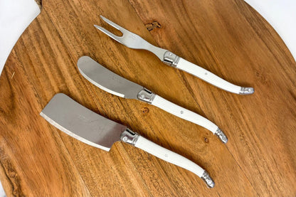 The Original French Laguiole Cheese Fork, White
