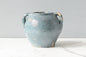 Vintage Inspired Confit Garden Pot, Large, Blue/Green