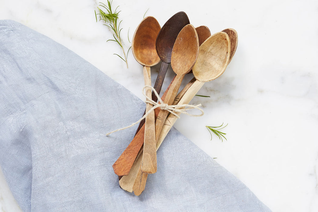 Found Wooden Spoon, Set of 6