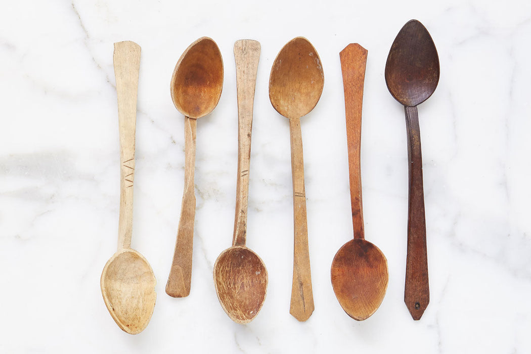 Found Wooden Spoon, Set of 6