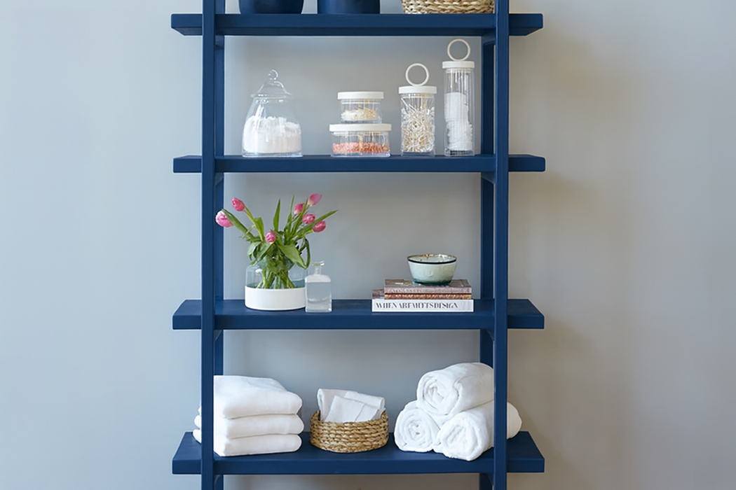 Navy with White, Pantry Shelf Unit