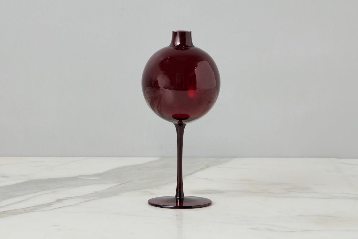 Merlot Wine Glass Vase, Medium
