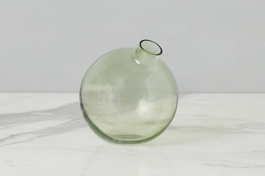 Glass Sphere Bud Vase, Sage Green