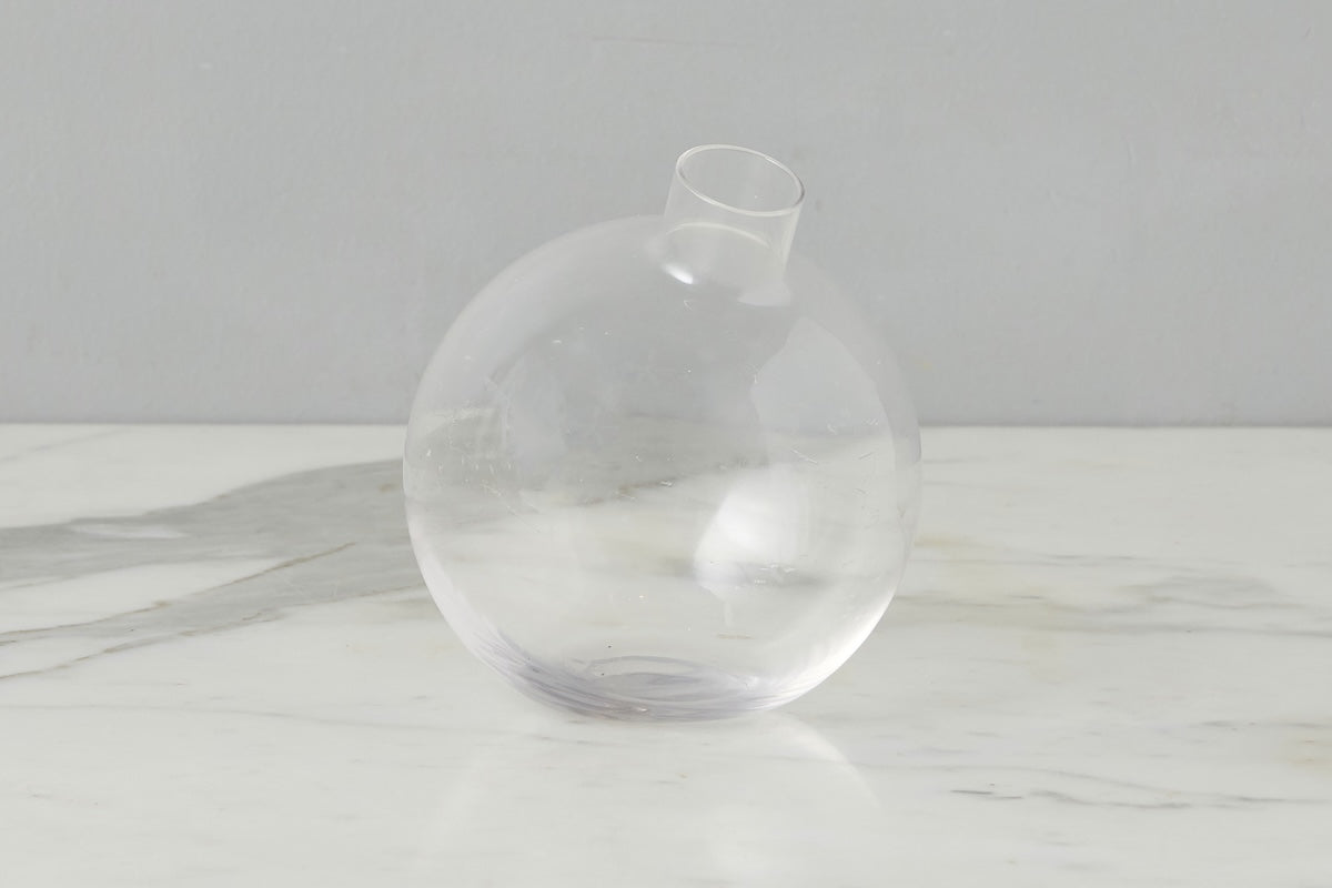 Glass Sphere Bud Vase, Clear