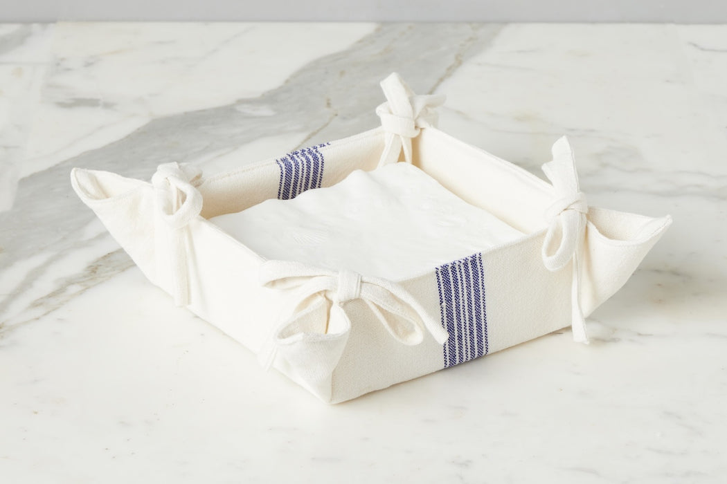 Napkin Tray, Vintage Blue Stripe