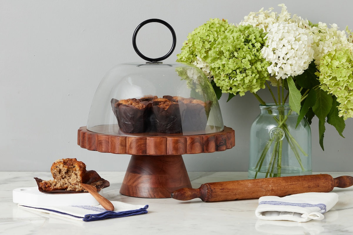 Natural Scalloped Cake Stand