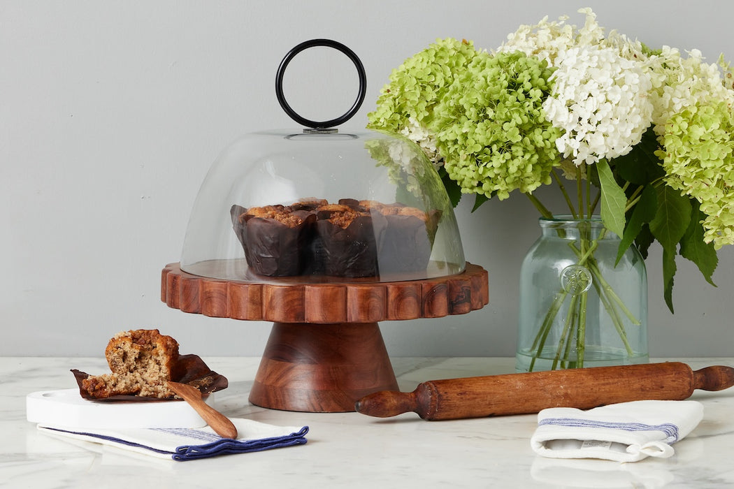 Natural Scalloped Cake Stand
