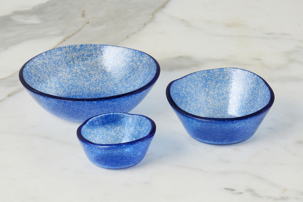 Glass Tasting Bowl, Navy Blue
