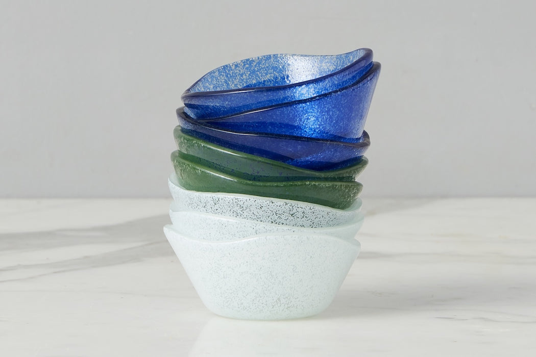 Glass Dipping Bowl, Navy Blue