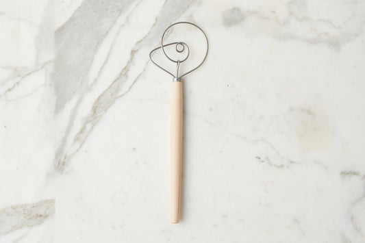 Danish Dough Whisk, Beechwood