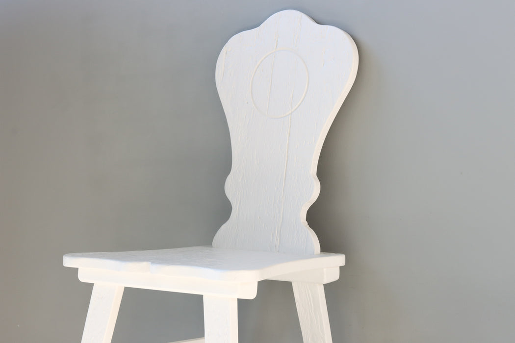 Modern Tyrolean Dining Chair, White