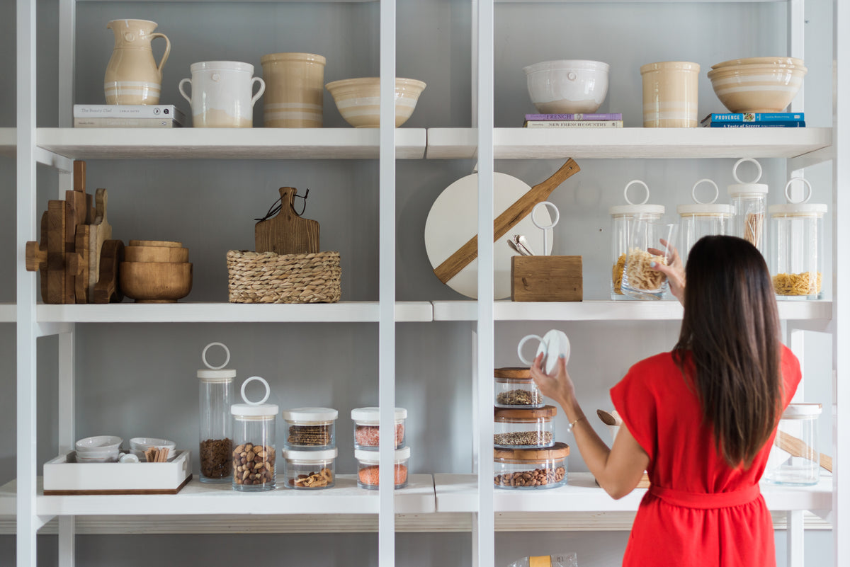 Navy with White, Pantry Shelf Unit