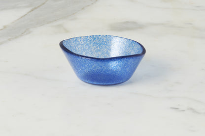 Glass Dipping Bowls, Set of 4, Navy Blue
